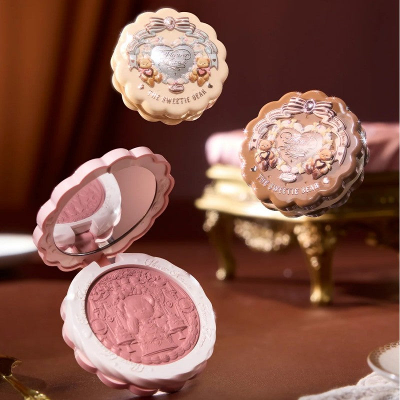 Flower Knows The Sweetie Bear Silk Satin Blush #03 Rose Chanson