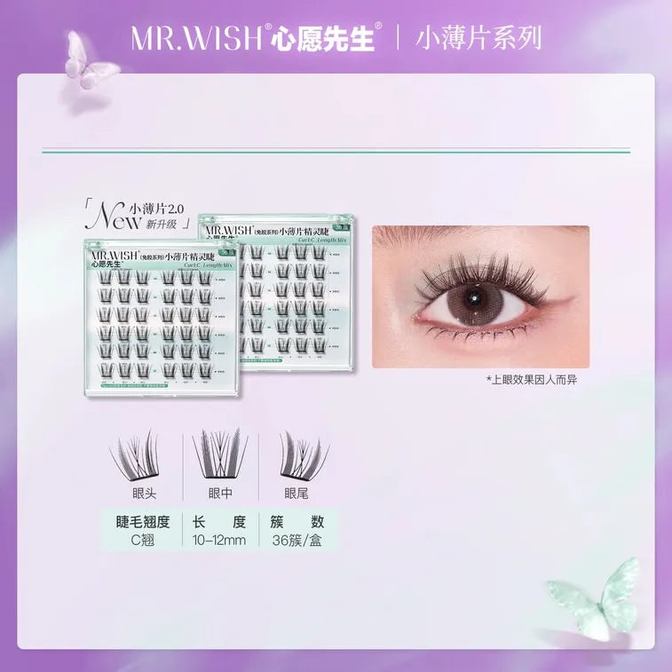 MR.Wish Thin Flakes Series Segmented Single Fake Eyelash Elf