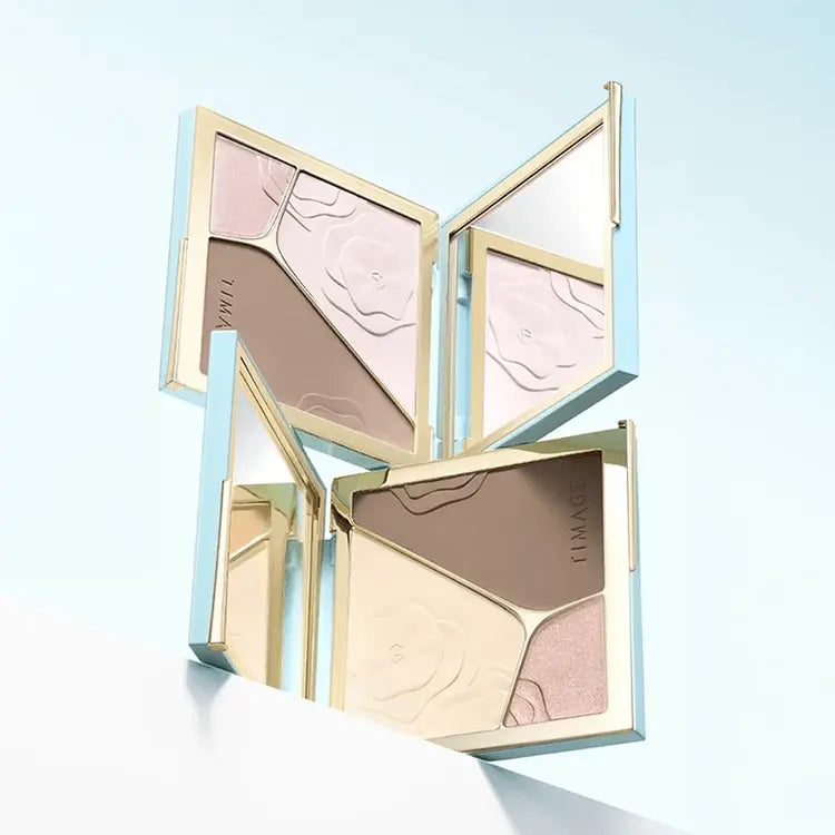 Timage 3-Color Contour Palette Highlighter Shadow #A01 Soft Sun Shadow