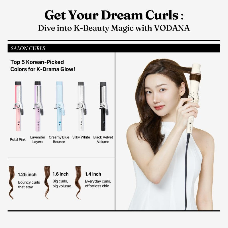 Vodana Glam Wave Curling Iron Purple 36mm