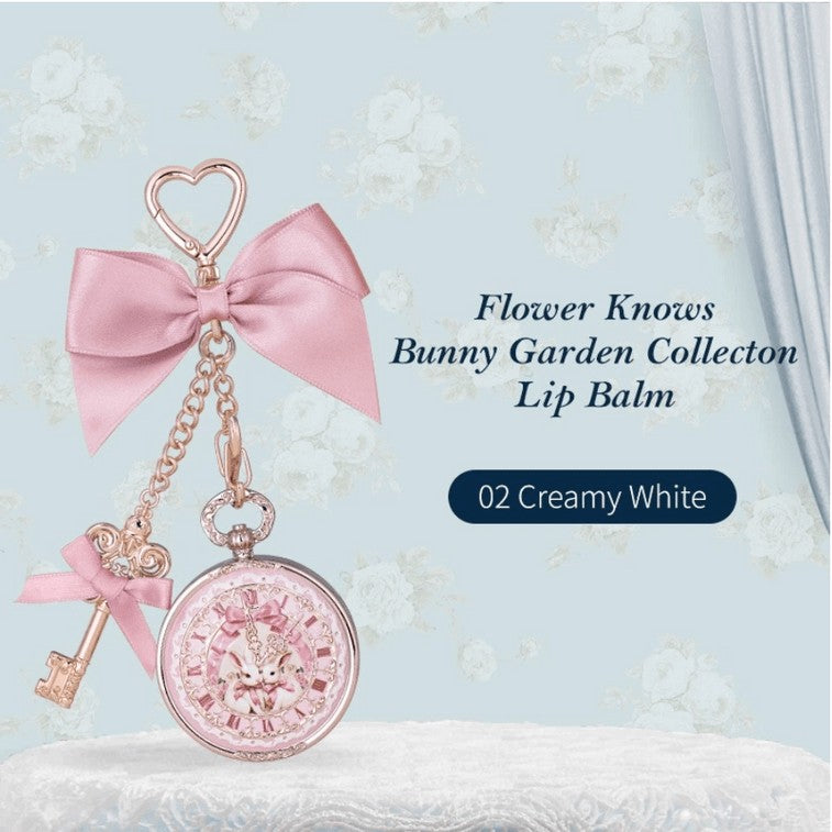 Flower Knows Bunny Garden Lip Balm #02 Creamy White