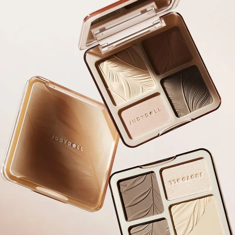 Judydoll 2 IN 1 Highlighter Contour Palette #02 Tree Shadow Palette