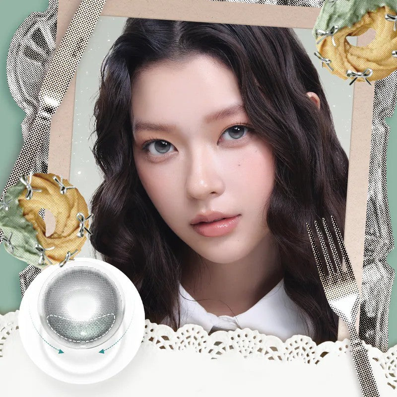 CoFancy 1 Day Colored Contact Lens Aurora Cookie ±000 10pcs (Water Content: 58%)