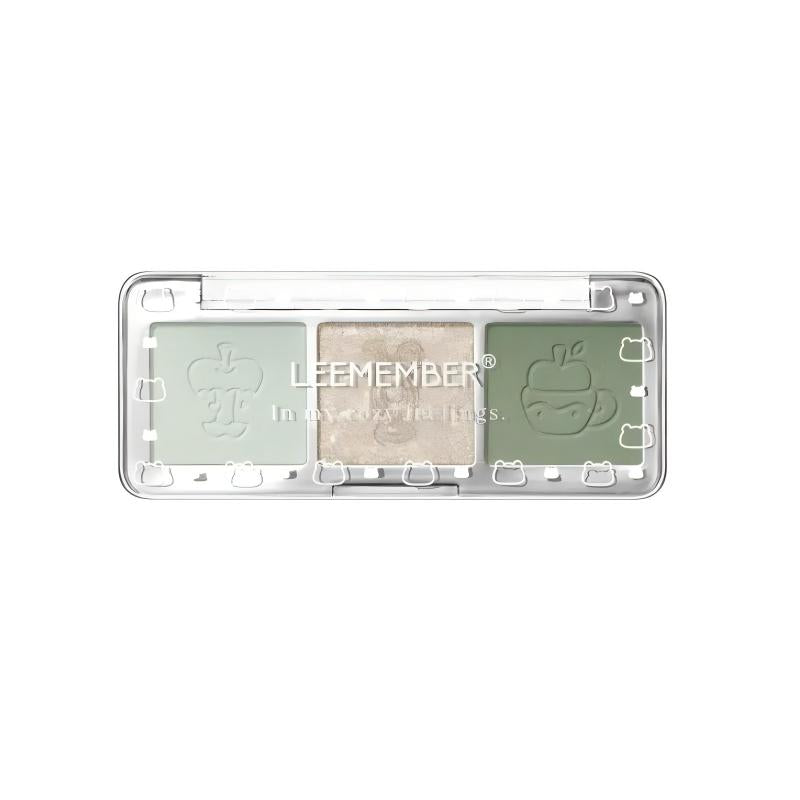 Leemember Petal Play Trio Eyeshadow #JM01 Cool Green
