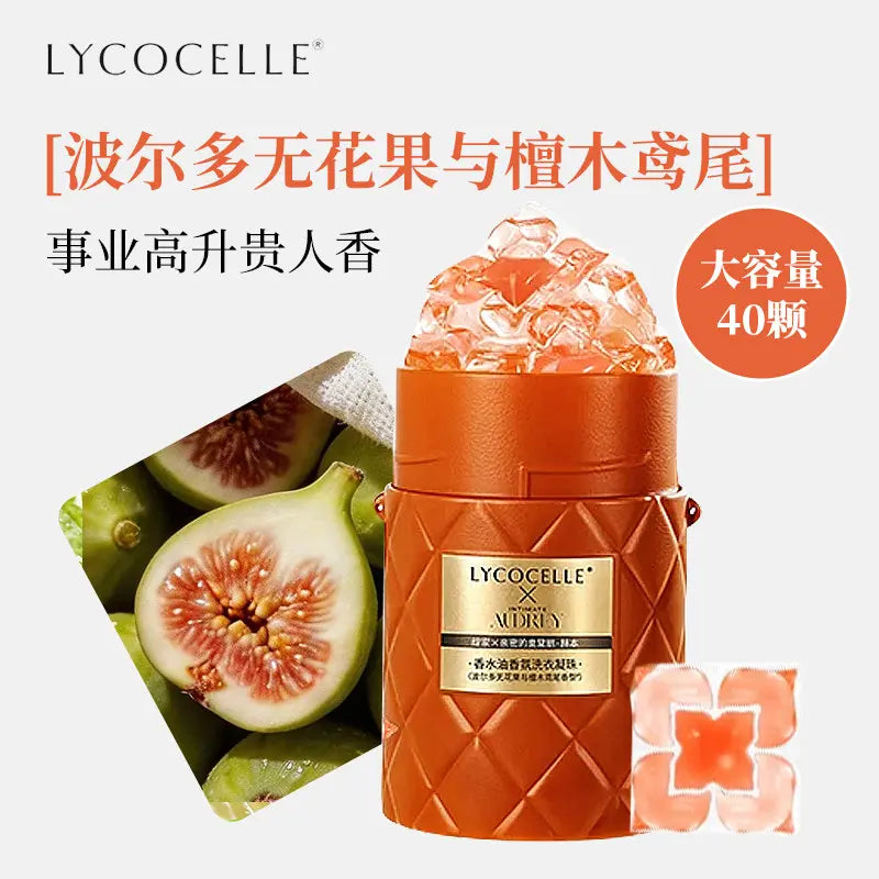 Lycocelle Fragrance Perfume Oil Laundry Pods Fig & Sandalwood 40pcs