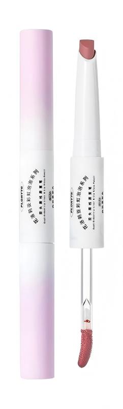 Flortte Rainbow Bubble Dual-Ended Lip Liner & Gloss #R02 Cinnamon Mousse