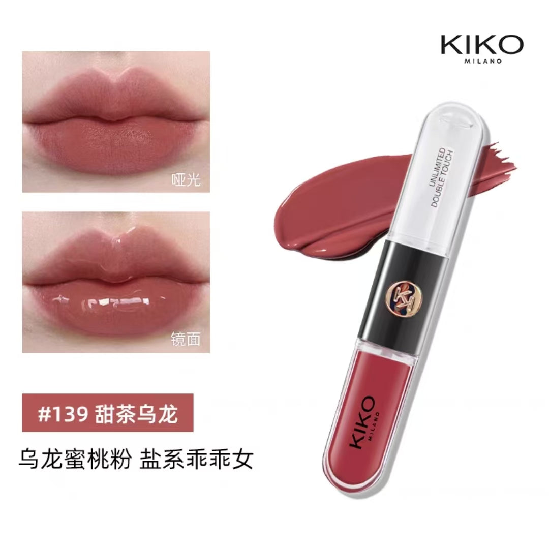 Kiko-奇蔻-明彩双头唇釉-139甜茶乌龙