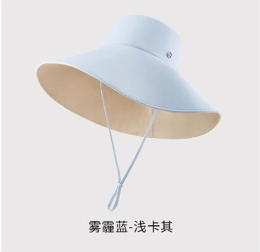 Beneunder-蕉下-渔夫帽-雾霾蓝和浅卡其