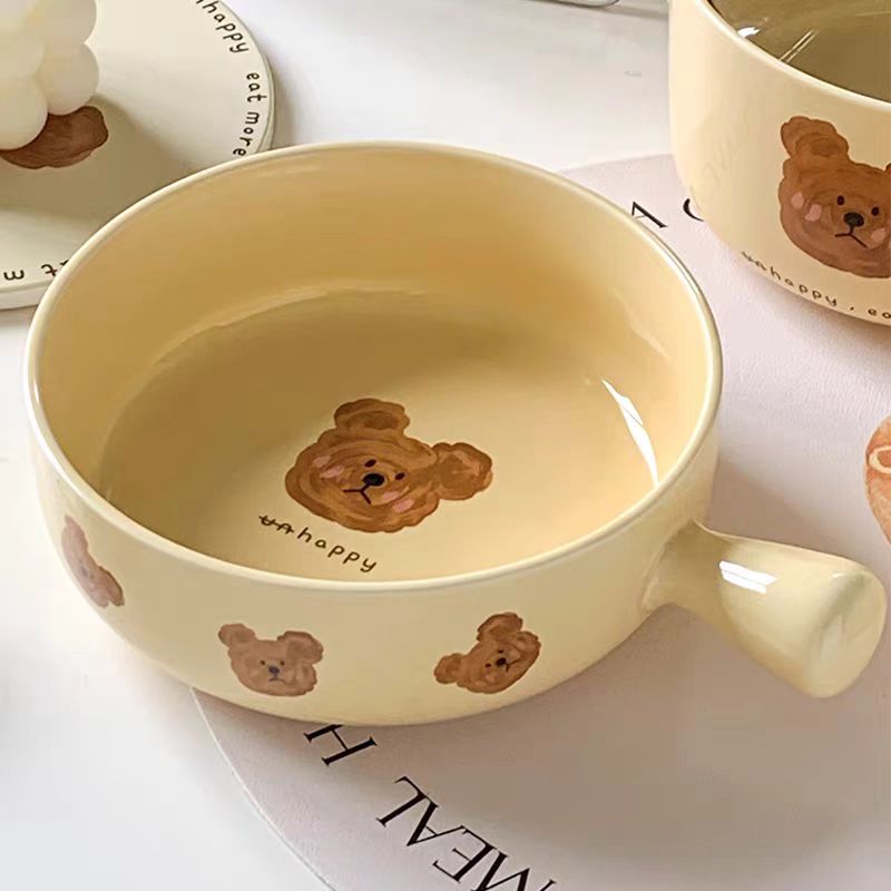 小熊单柄碗-外圈小熊