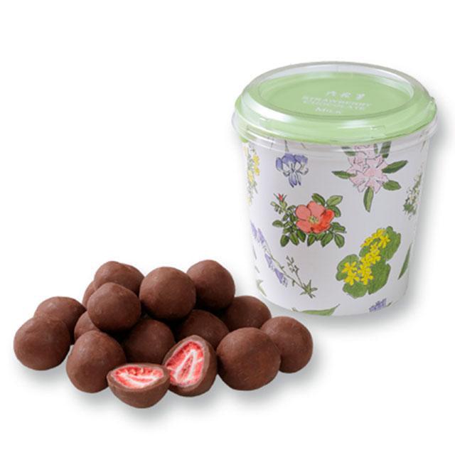 【团购】六花亭-草莓夹心黑巧克力-6枚入