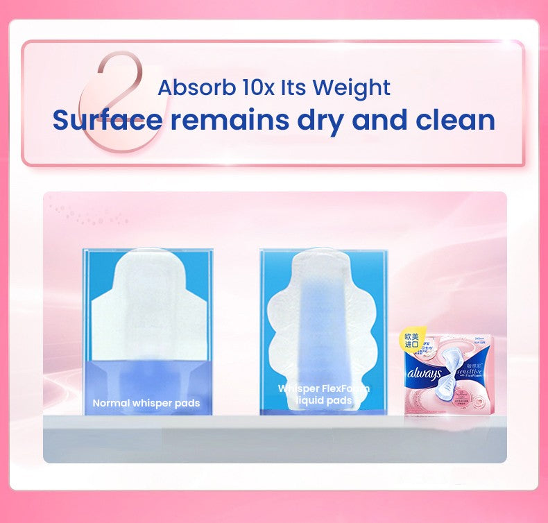 Whisper Always Sensitive Skin Liquid Sanitary Napkin 270mm*8pcs
