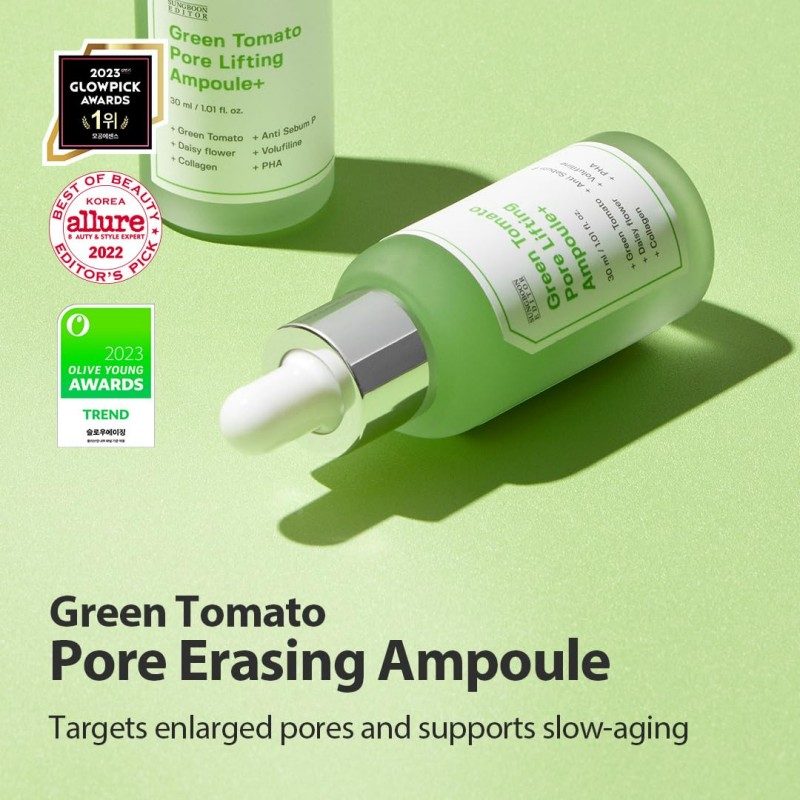 Sungboon Editor绿番茄紧致收毛孔安瓶精华套盒 30ml+30ml+10ml