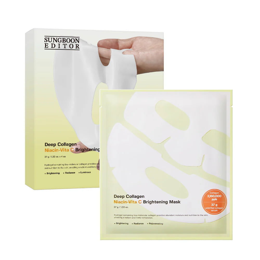 Sungboon Editor Deep Collagen Niacin-Vita C Brightening Mask 4pcs