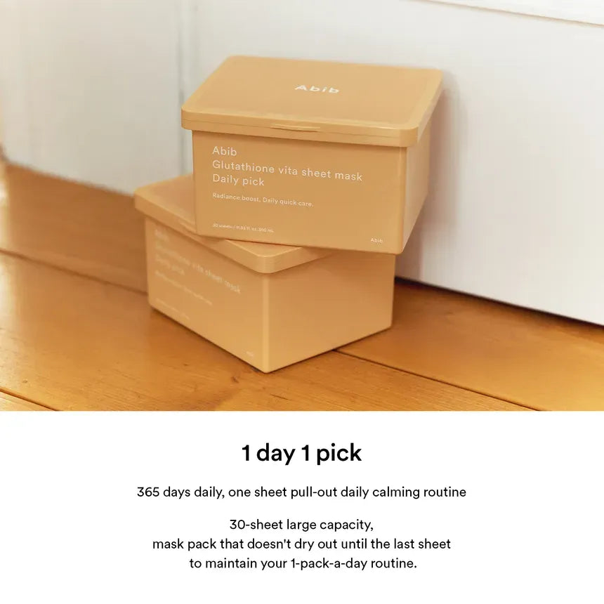 Abib Glutathione Vita Sheet Mask Daily Pick 30pcs