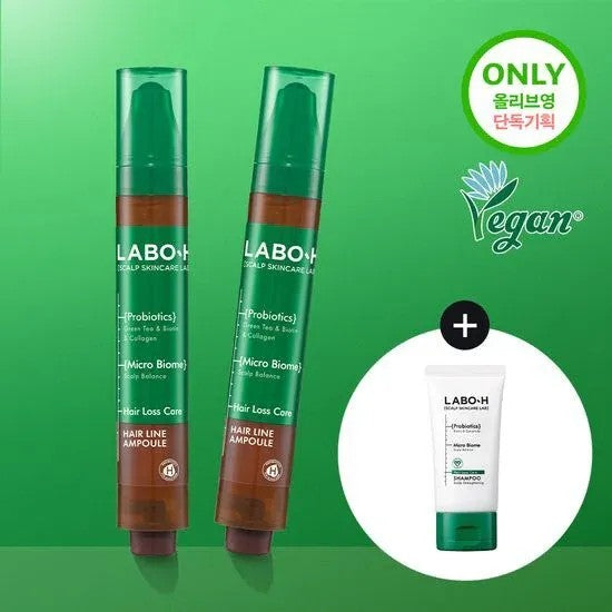 Labo H Scalp Care Hair Line Ampoule 15ml*2 + Hair Shampoo 50ml