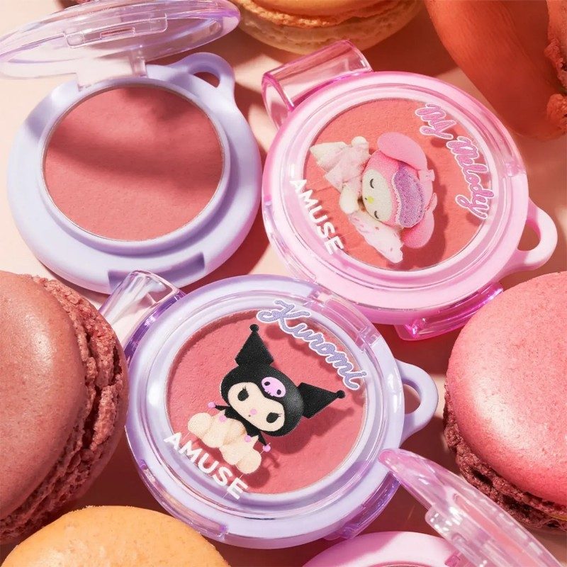 Amuse Kuromi Limited Powder Lip & Cheek #07 Rose Girl
