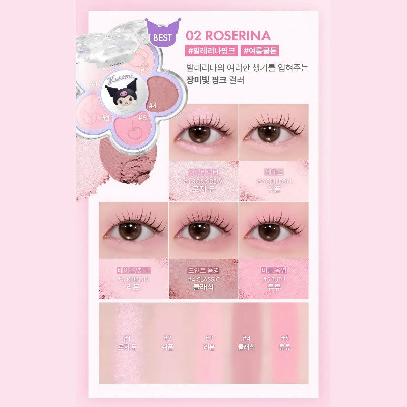Amuse Flora Eye Palette Kuromi Limited #02 Roserina