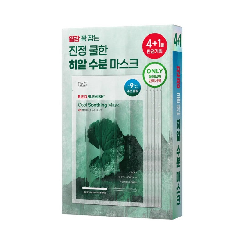 Dr.G Red Blemish Cool Soothing Mask 4+1pcs