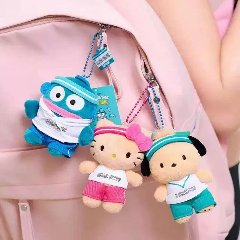 Olive Young x Sanrio Cutie Run Tanned Mascot Keychain Pochacco