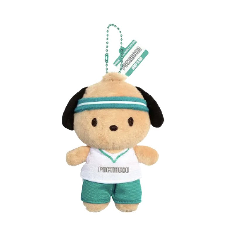 Olive Young x Sanrio Cutie Run Tanned Mascot Keychain Pochacco