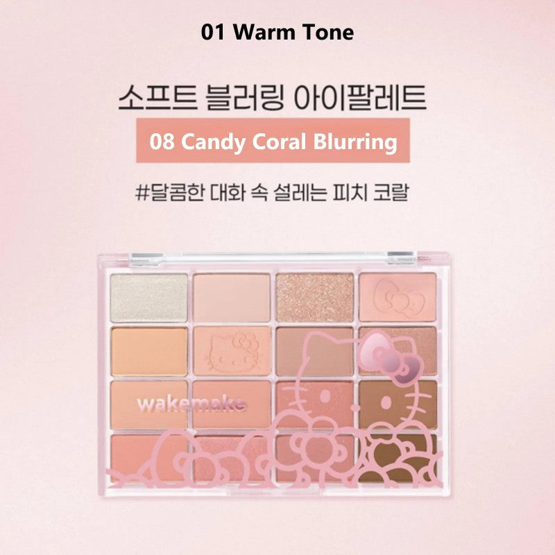 Wakemake Lip & Eye Kit Hello Kitty Edition #01 Warm Tone