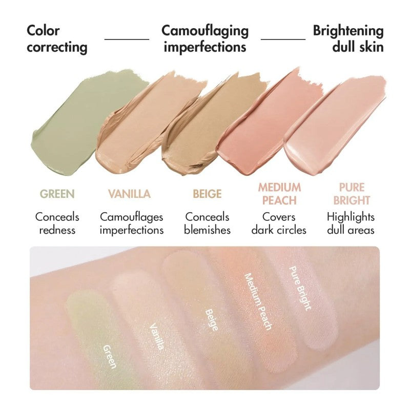 Luna Conceal Blender Palette 5-in-1 #01 Clear Cover