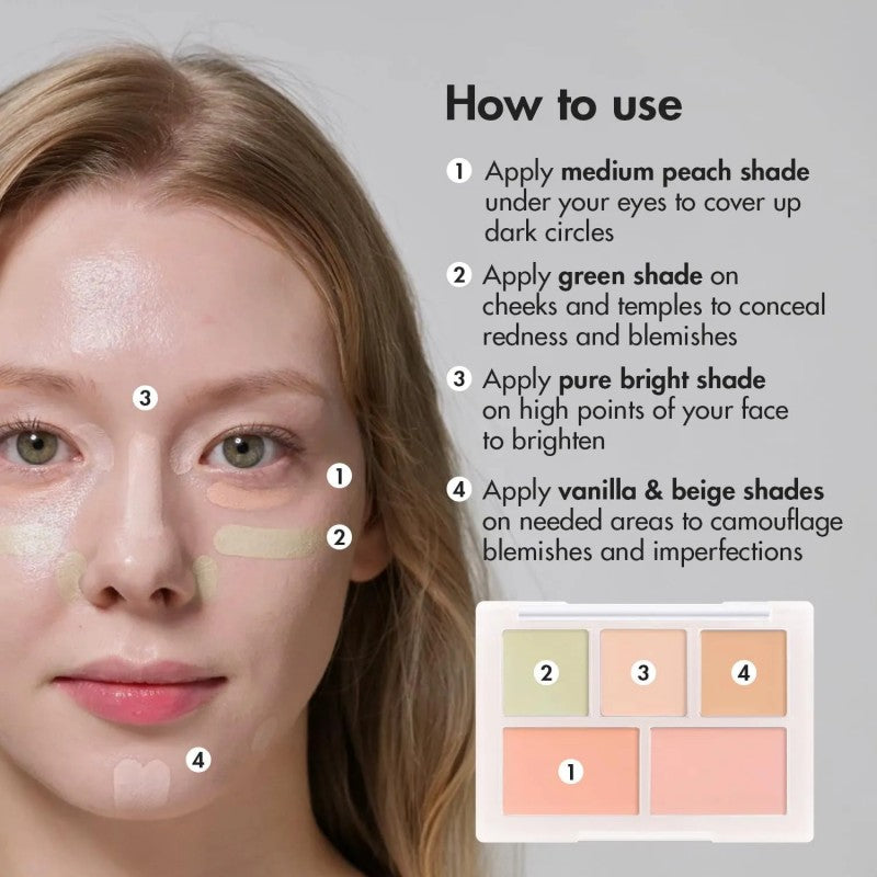 Luna Conceal Blender Palette 5-in-1 #01 Clear Cover