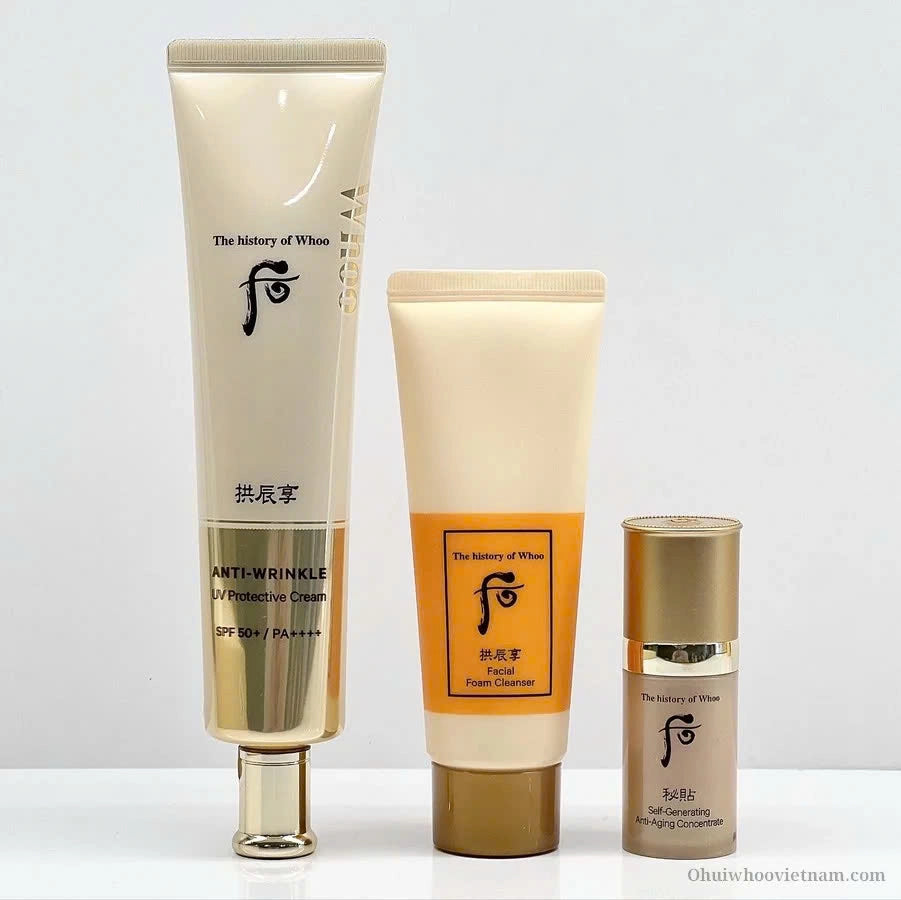 The History Of Whoo Gongjinhyang Anti-Wrinkle UV Protective Cream Special Set