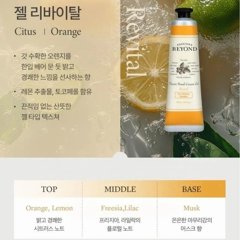 Passion And Beyond Classic Hand Cream Gel Revital 30ml