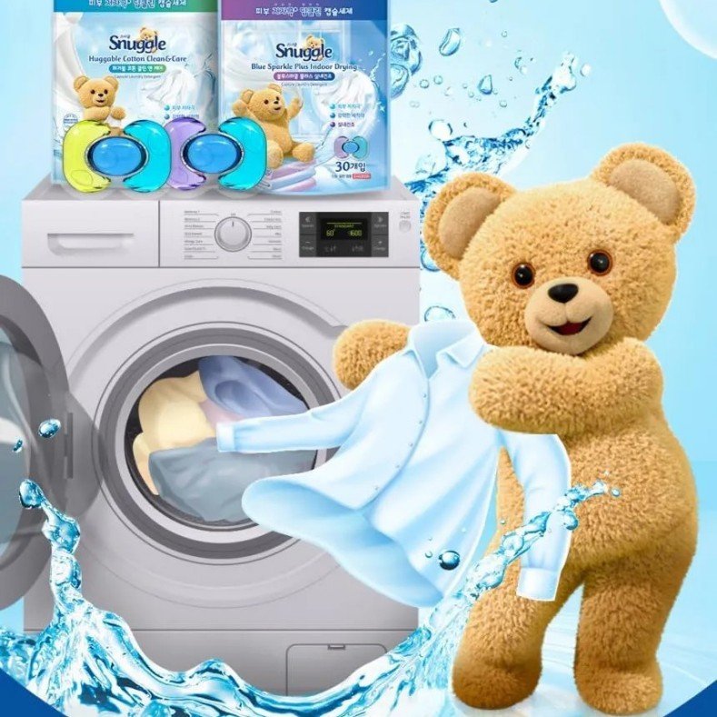 Snuggle Laundry Detergent Huggable Cotton Clean & Care 27pcs