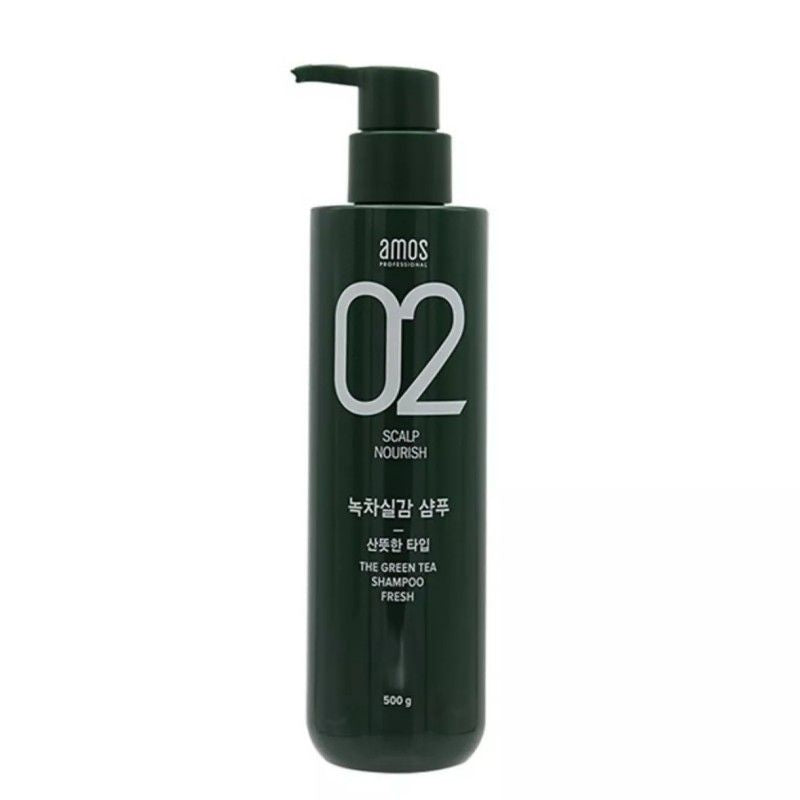 Amos 02 Nourish Scalp The Green Tea Shampoo Refresh 500g