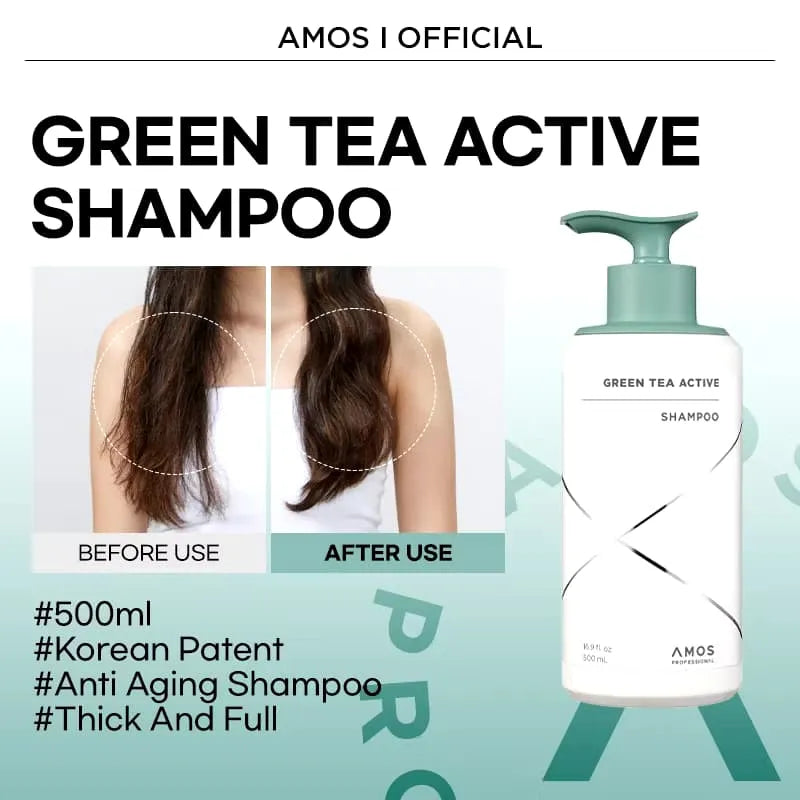 Amos Professional Green Tea Active Shampoo 500ml