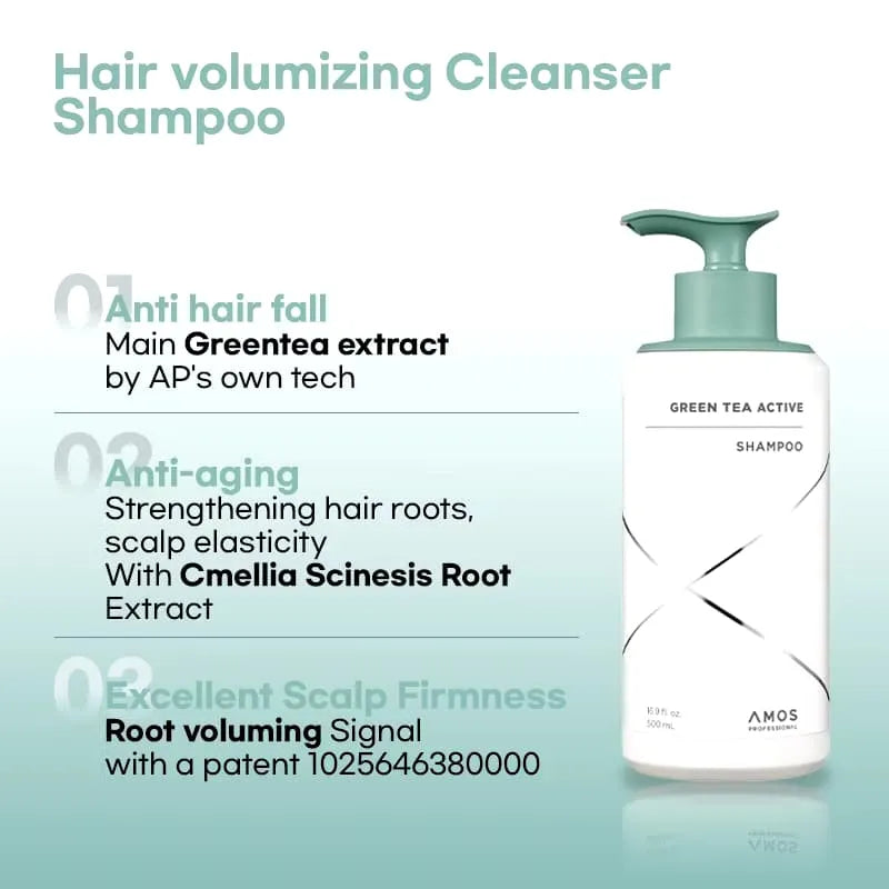 Amos Professional Green Tea Active Shampoo 500ml