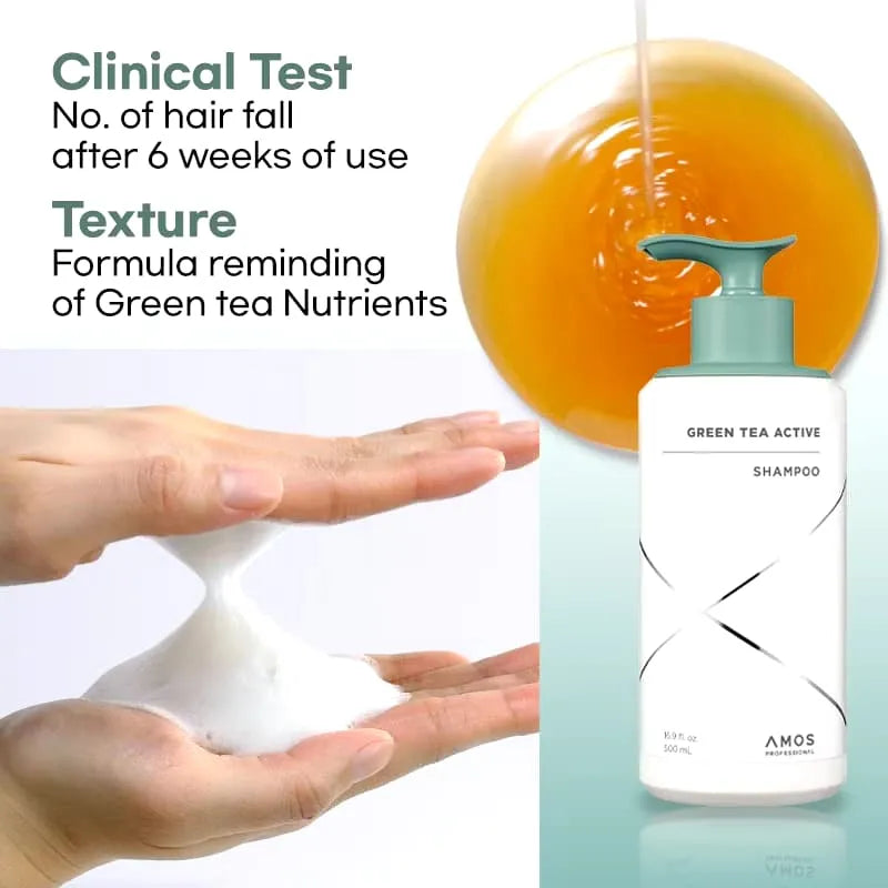 Amos Professional Green Tea Active Shampoo 500ml
