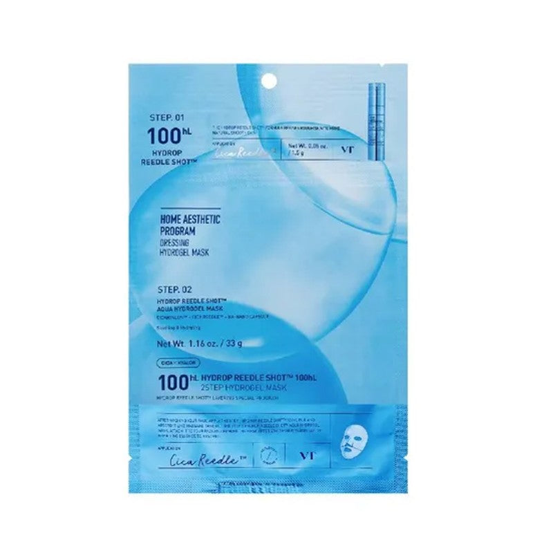 VT Cosmetic Hyaluronic Reedle Shot 100 2-Step Hydrogel Mask 1pcs