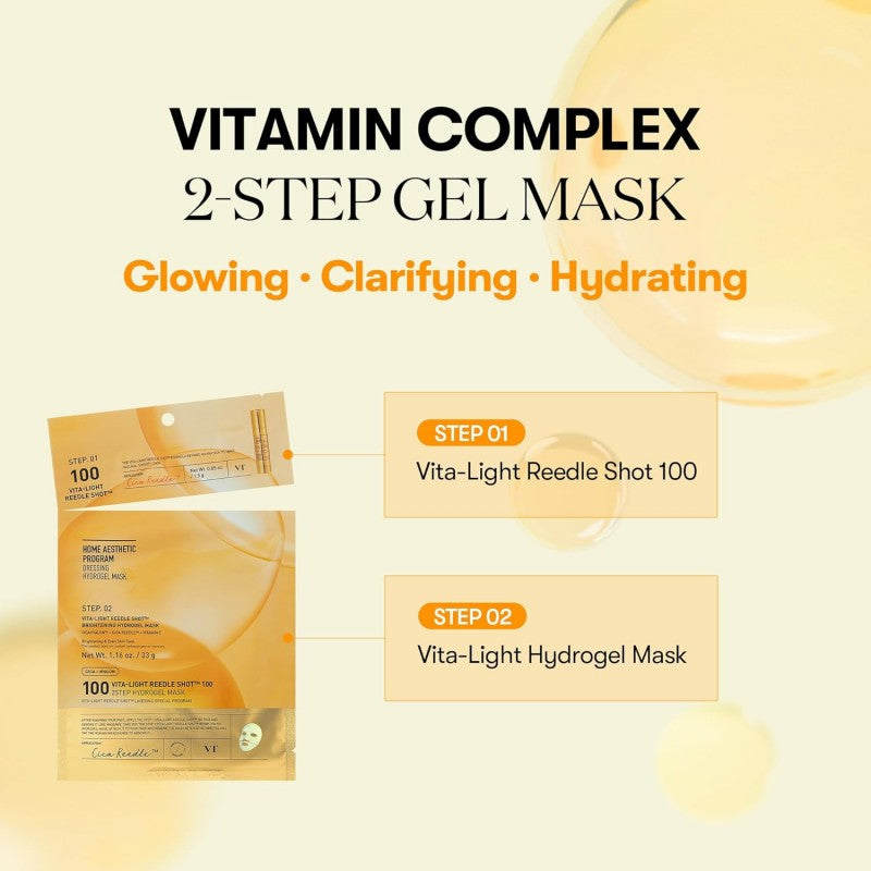 VT Vita-light Reedle Shot 100 2-Step Hydrogel Mask 1pcs