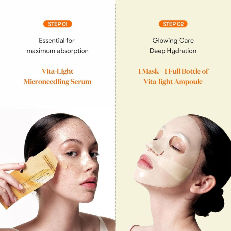 VT Cosmetics Vita-light Reedle Shot 100 2-Step Hydrogel Mask 4pcs
