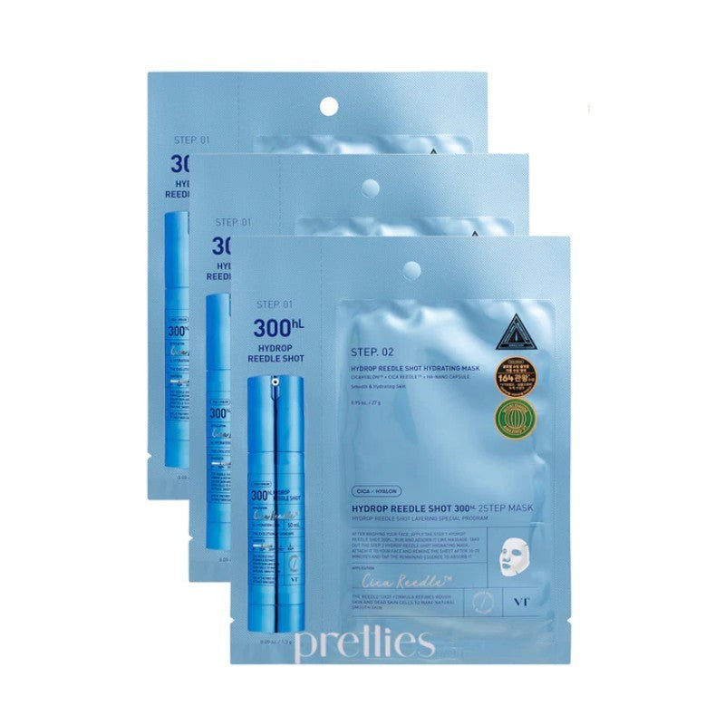 VT Cosmetics Hydrop Reedle Shot 300hL 2-Step Mask 5pcs