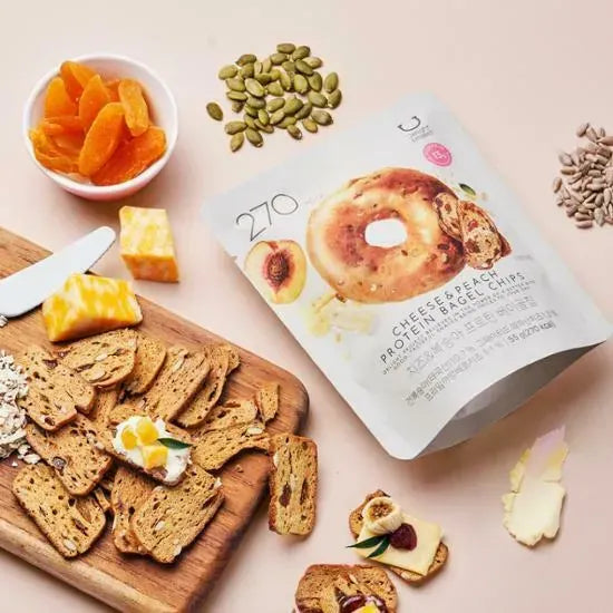 Delight Project Protein Bagel Chip Cheese & Peach