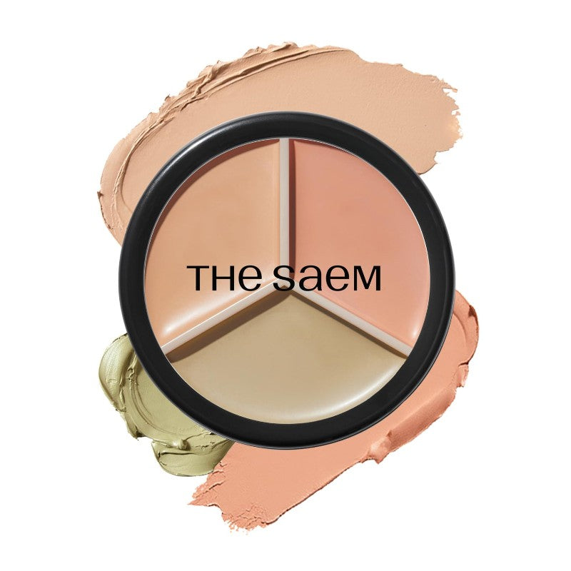 The Saem Cover Perfection Triple Pot Concealer #01 Correct Beige