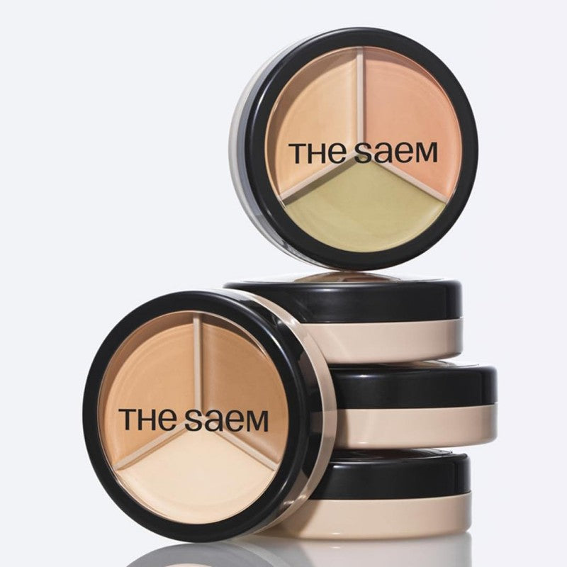 The Saem Cover Perfection Triple Pot Concealer #01 Correct Beige