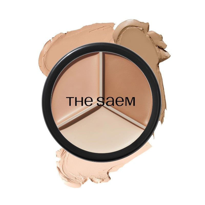 The Saem Cover Perfection Triple Pot Concealer #02 Contour Beige