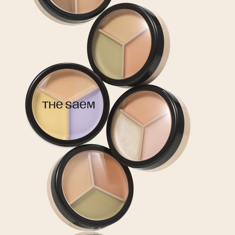 The Saem Cover Perfection Triple Pot Concealer #02 Contour Beige