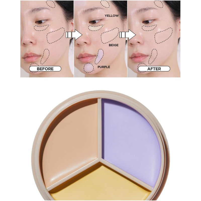 The Saem Cover Perfection Triple Pot Concealer #04 Tone Up Beige