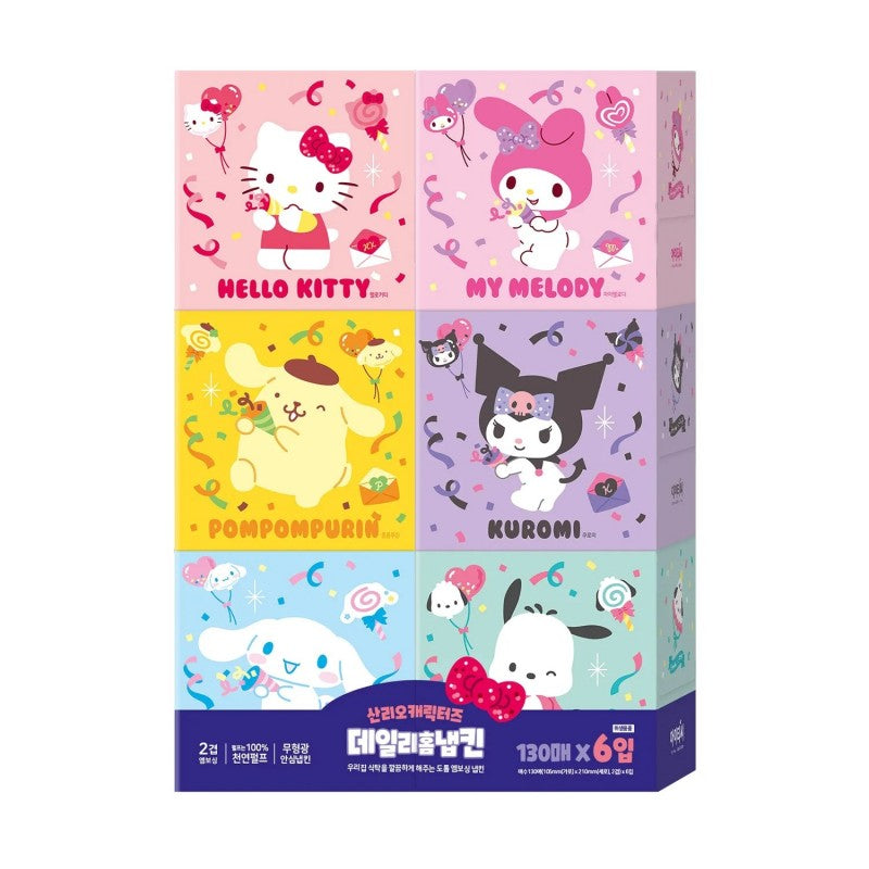 Sanrio Facial Tissues Hello Kitty & Friends 130pcs*6