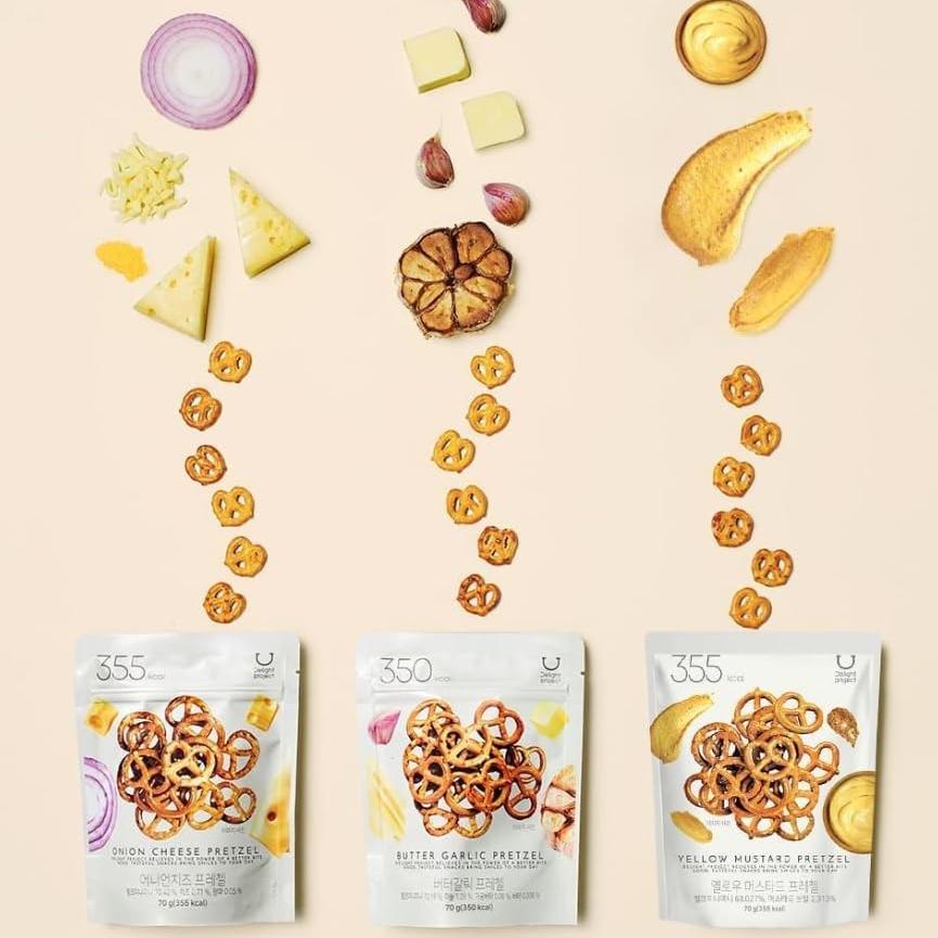 Delight Project低热量黄芥末黄椒盐碱水结 70g