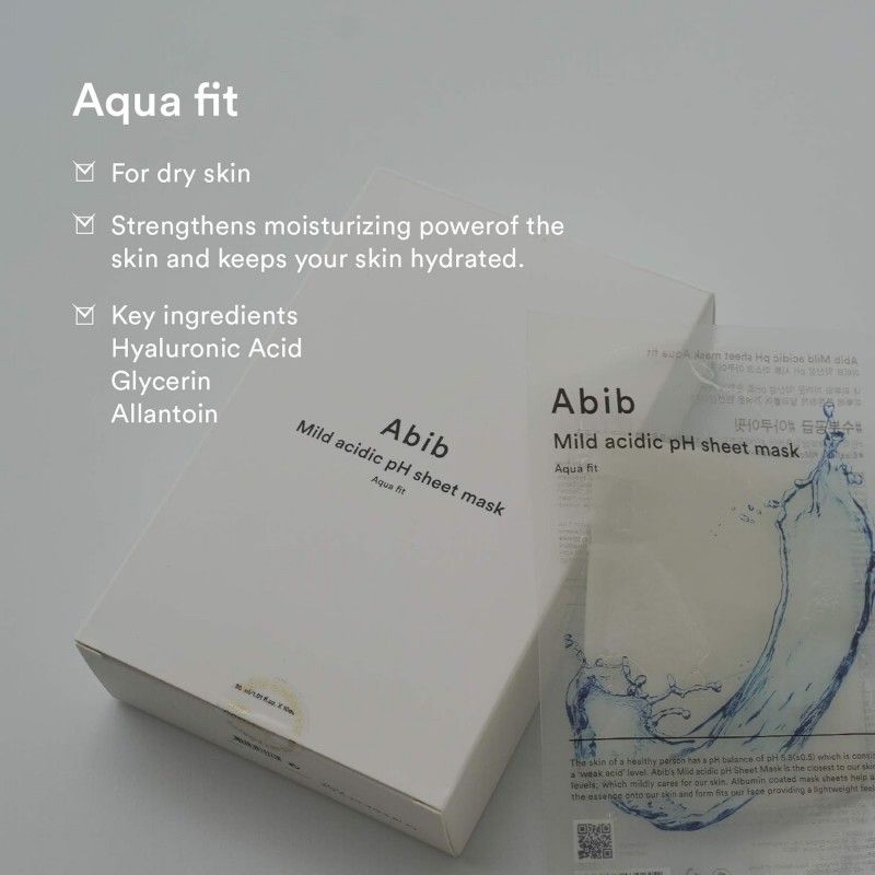 Abib Mild Acidic Ph Sheet Mask Aqua Fit 1pcs