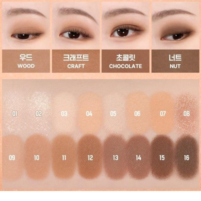 Wakemake Soft Blurring Eye Palette #14 Caramel Blurring 14g