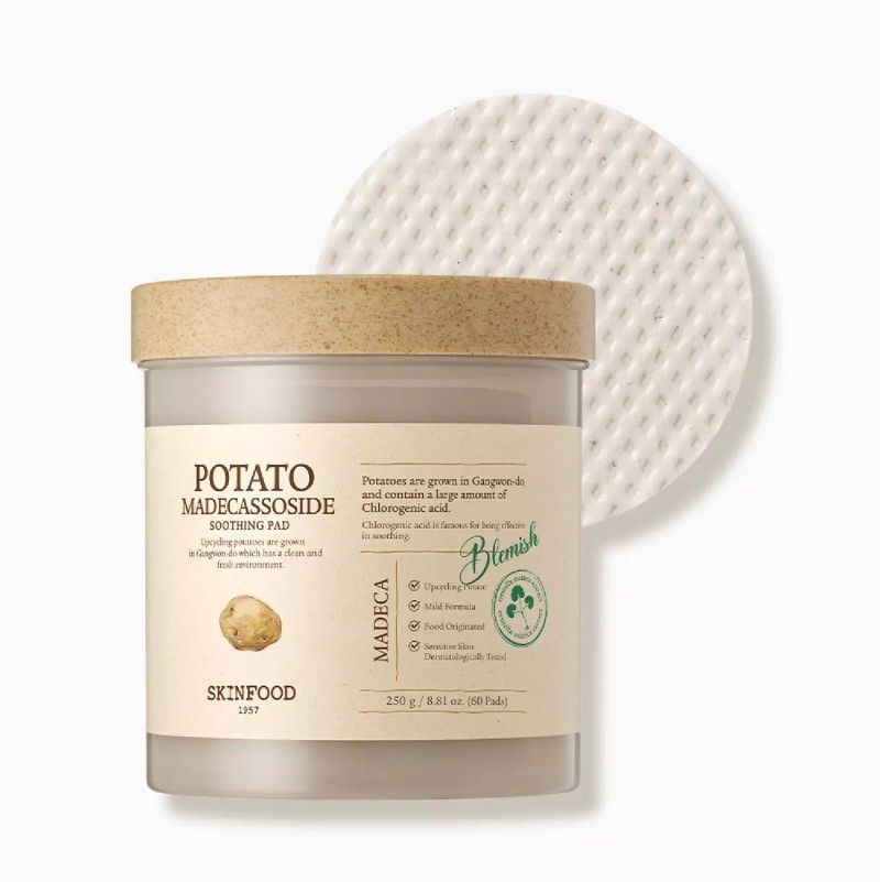Skinfood Potato Madecassoside Soothing Pad 60+10pcs