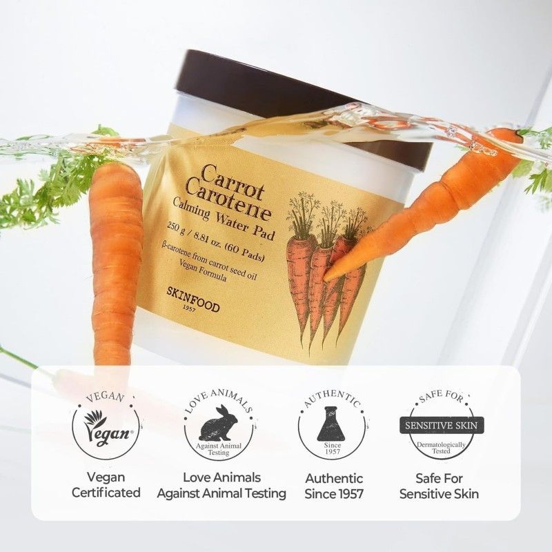 Skinfood Carrot Carotene Calming Water Pad 60+40pcs
